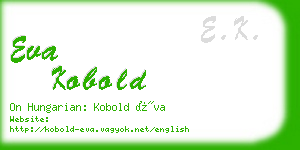 eva kobold business card